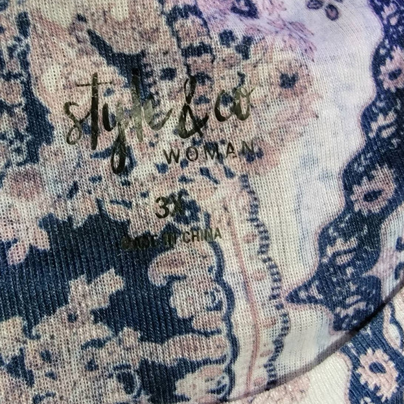 Style & Co casual basic t-shirt short sleeve sz 3X - Picture 8 of 8